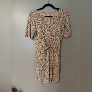 Aerie Beige Leopard Print Midi Dress